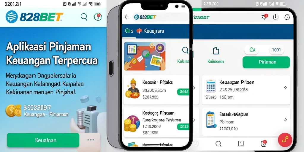 Antarmuka aplikasi 828BET yang memudahkan pengajuan pinjaman.