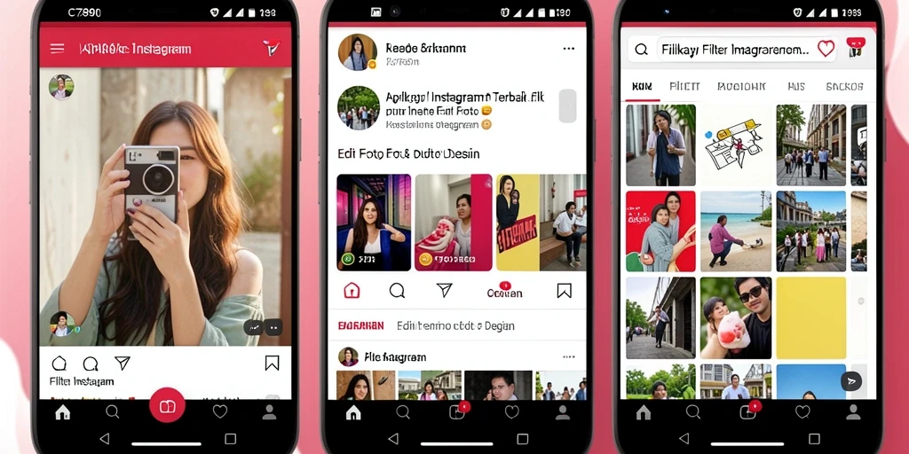 Antarmuka C7890 untuk aplikasi Filter Instagram yang menarik dan mudah digunakan.