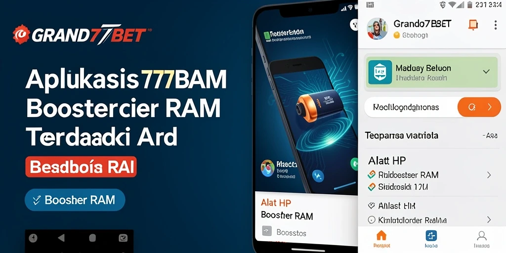 Antarmuka aplikasi GRAND77BET yang sederhana untuk optimisasi RAM.