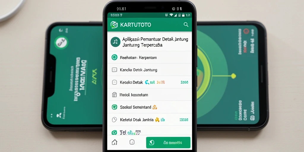 Tampilan antarmuka KARTUTOTO untuk pemantauan detak jantung