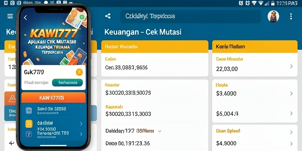 Tampilan antarmuka KAWI777 untuk Cek Mutasi yang user-friendly.