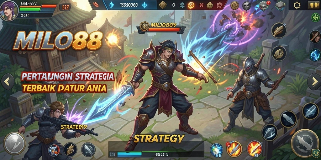 Screenshot antarmuka strategi MILO88 yang mendebarkan dan penuh aksi.