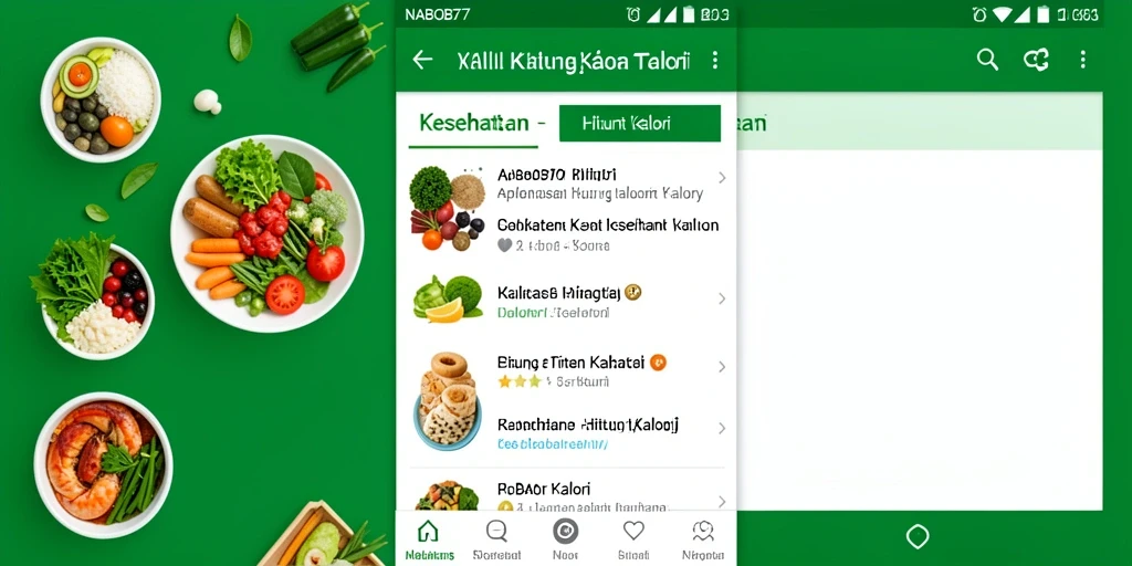Tampilan antarmuka NABOB77 memudahkan pengguna menghitung kalori dengan cepat.