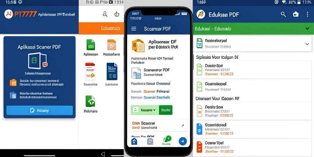 Antarmuka PT777 menunjukkan proses pemindaian PDF yang sederhana dan efisien.