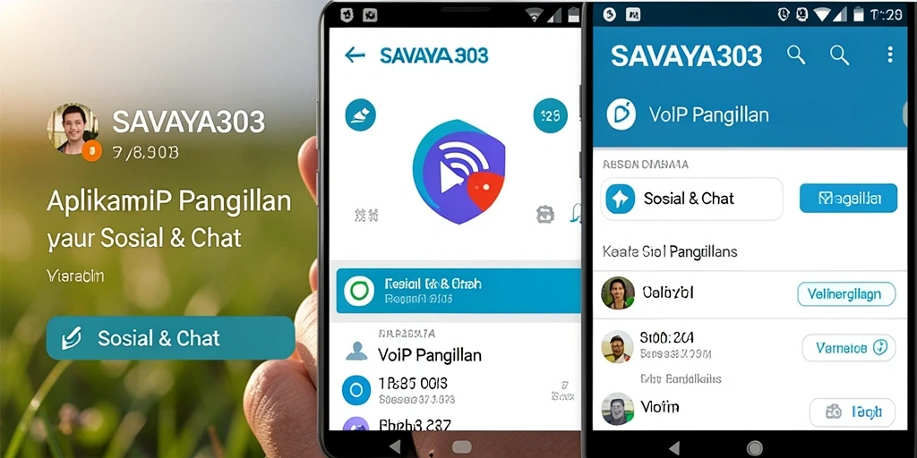 Tampilan antarmuka SAVAYA303 untuk panggilan VoIP yang intuitif.