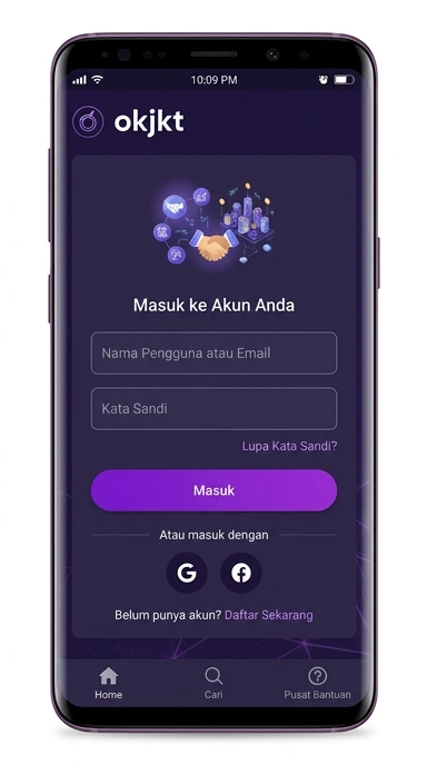 Masuk Akun okjkt untuk Pengguna Android